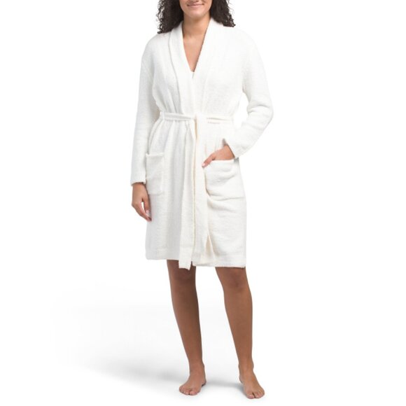 CUPCAKES & CASHMERE White Cozy Shawl Collared Robe With Belt - Picture 1 of 2